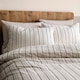 image 2 of Appletree Yarn Dyed Woven Thin Stripe Duvet Cover Set Natural