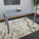 image 6 of Dining Table Grey Glass Kitchen Place for 4 Seats, Dining Table Only (Grey H 75 x L 120 x W 70 cm) Grey