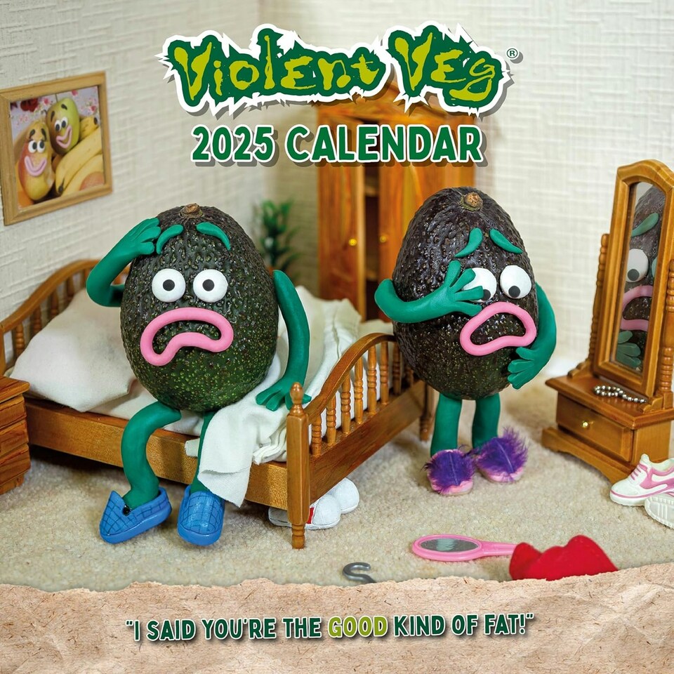 image 1 of Violent Veg 2025 Square Wall Calendar