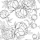 image 2 of Flora Wallpaper in Monochrome Multi