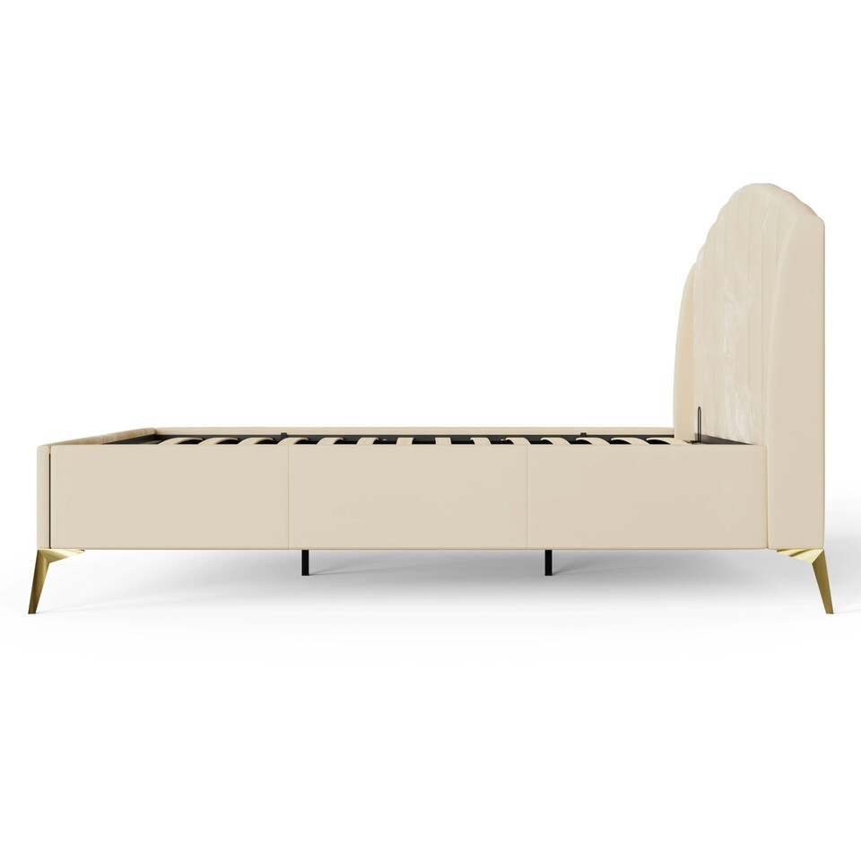 image 1 of GFW Pettine End Lift Ottoman Storage Bed 150cm King Size - Natural