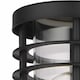 image 4 of Set of 2 Bloom - Black IP44 Outdoor Motion Sensor Wall Lights | Black | Clear | 2