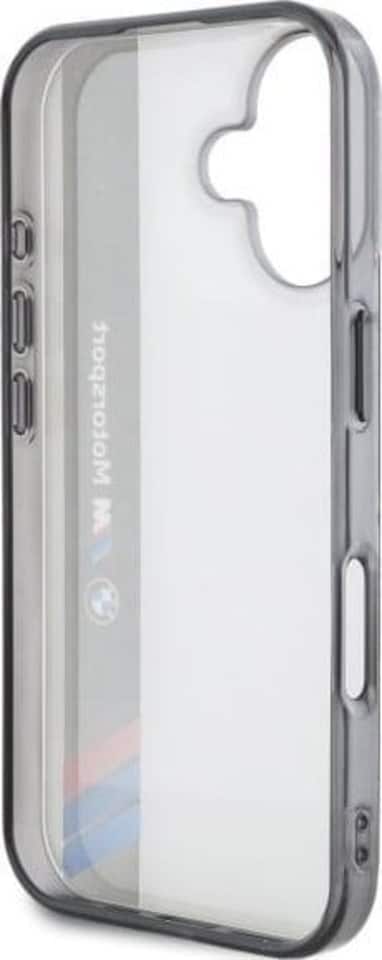 image 1 of BMW Motorsport IML Vertical Stripe Case for iPhone 16 6.1 Grey - BMHCP16S23HTFEG