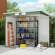 image 8 of Outsunny 7 x 4ft Metal Garden Storage Shed w/ Double Door Green
