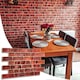 image 1 of NOVECRAFTO Red Brick Effect 3D Wall Panels (96cm x 48cm) DIY PVC Plastic Cladding Panels