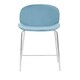 image 4 of Tamzin Blue Velvet Chrome Finish Bar Chair Blue