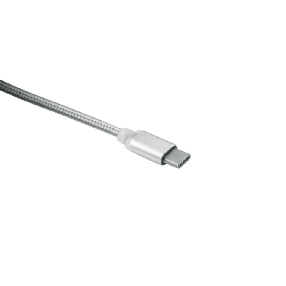image 1 of MidOcean Rizo Keyring Charging Cable - Silver - One Size