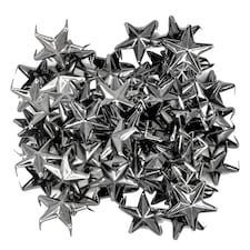 11mm Star Shaped Studs with Back Pin Rivets for DIY Leathercraft- 50pcs
