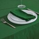 image 3 of Homescapes Plain Cotton Dark Green Tablecloth - 137 x 178 cm Green