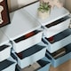 image 8 of HOMCOM Kids Storage Units with Drawers 3 Tier Chest Dresser Tower Blue | 113 x 37 x 56.5 cm