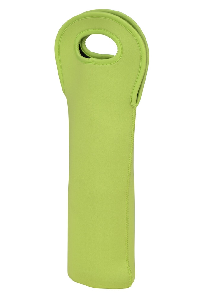 image 1 of Lime Green Neoprene Wine Bottle Holder