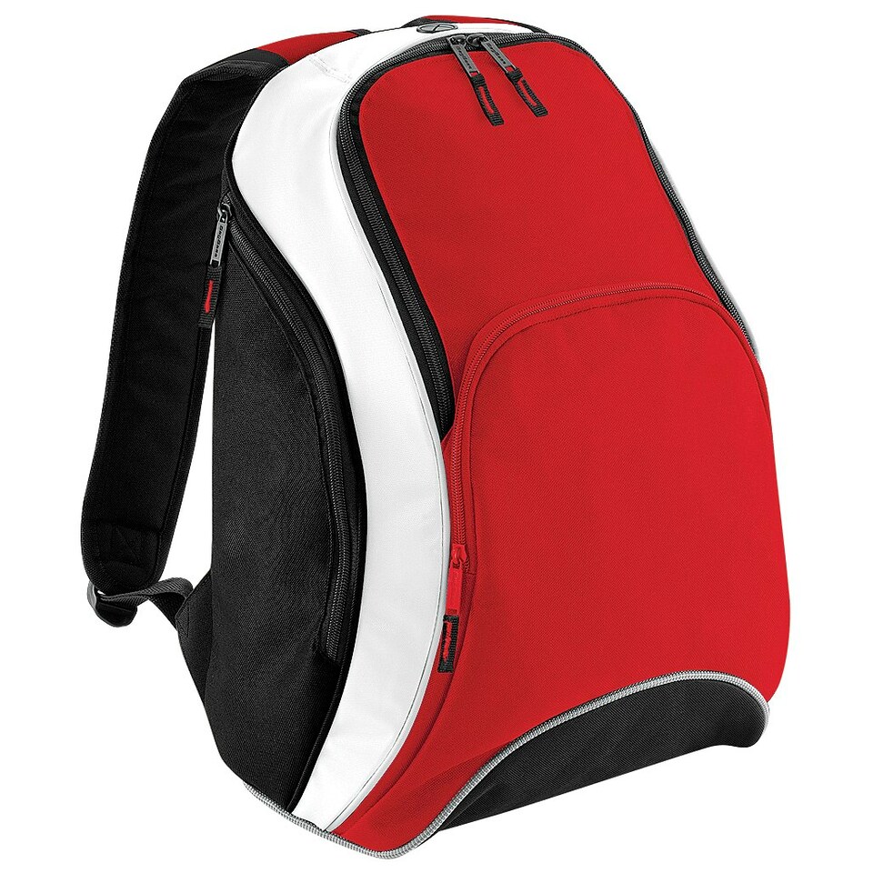 Bagbase Teamwear Backpack / Rucksack (21 Litres) - Classic Red/Black/White - One Size