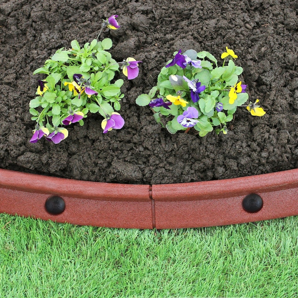 image 1 of Flexible Lawn Edging Terracotta 1.2m x 36