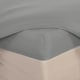 image 3 of OHS Soft Plain Fitted Bed 25cm Deep Elasticated Sheet, Single - Silver