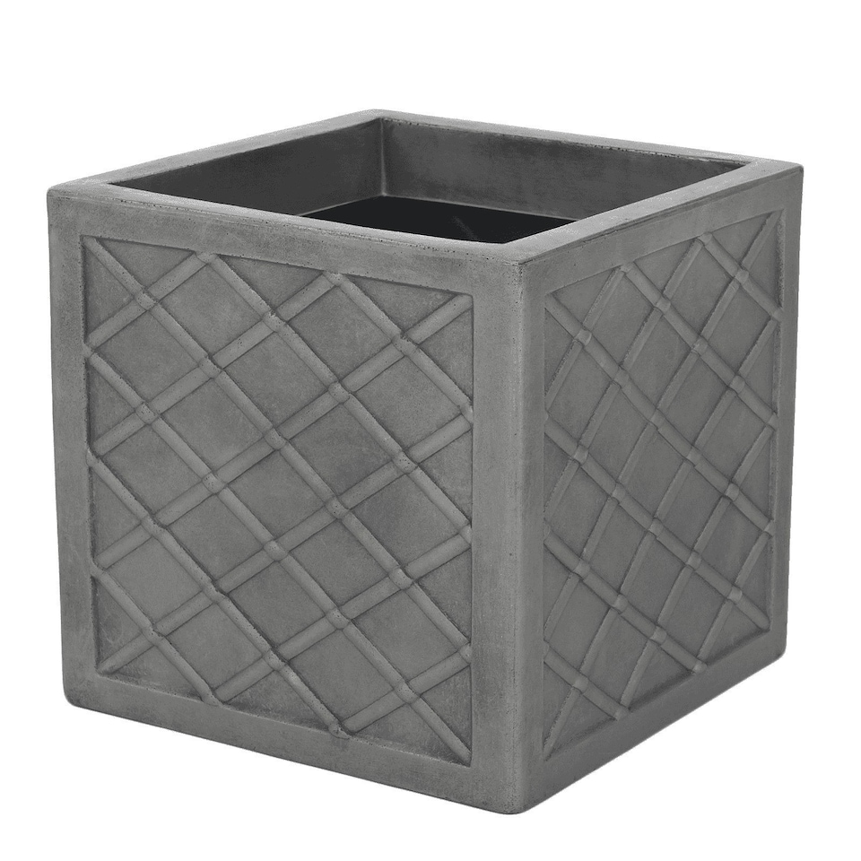 Sankey Lazio Square Planter - Pewter Grey - One Size
