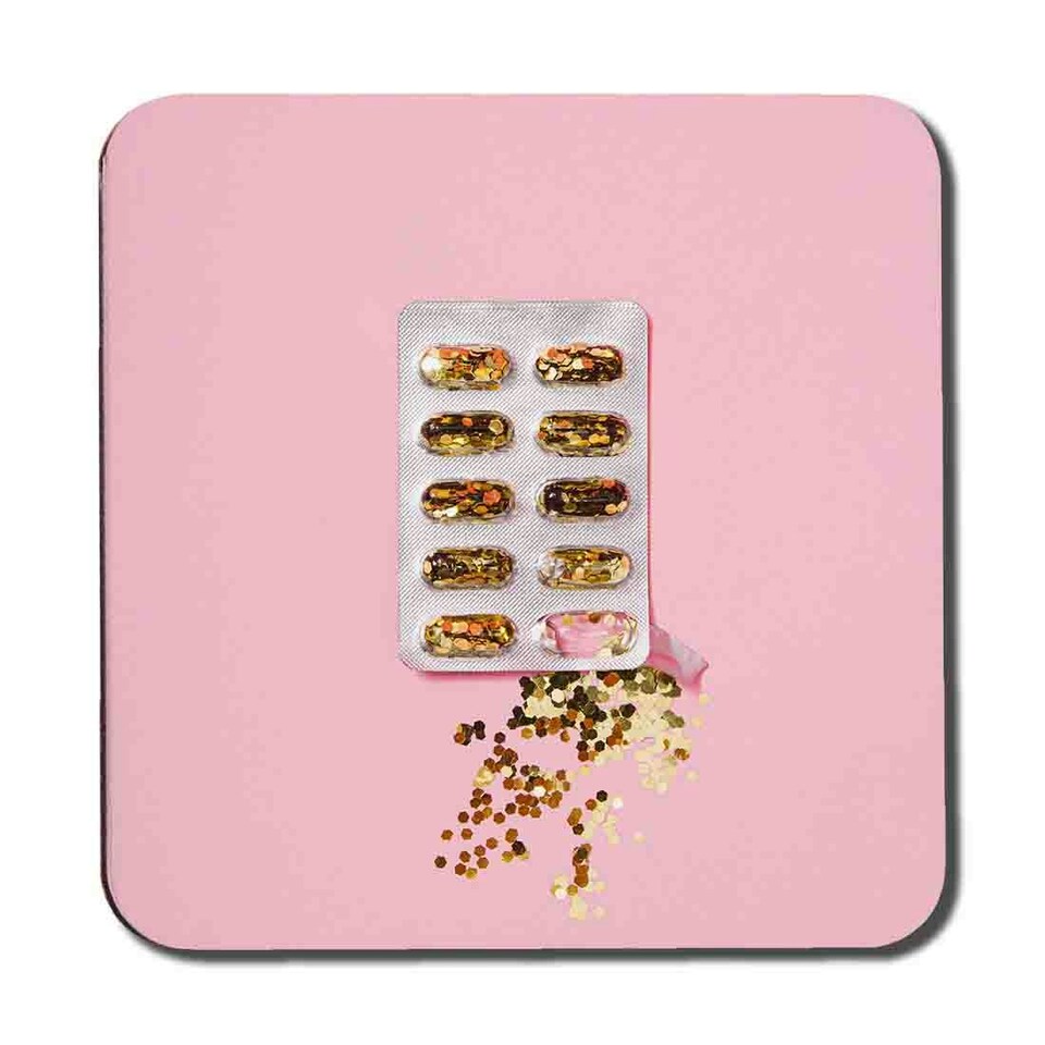 image 1 of Glitter Pills Coaster Set