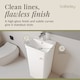 image 7 of Balterley Curve Modern Bathroom Floor Standing 1 Door Vanity Unit Basin | White | Gloss White