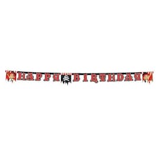 Jake And The Never Land Pirates Happy Birthday Banner - Red/Black/White - One Size