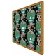 image 4 of Embroidery colourful simplified ethnic flowers and skull pattern (Picutre Frame) Black | XS