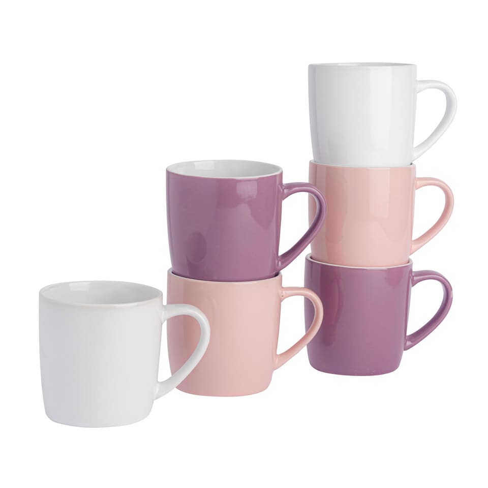 image 1 of Argon Tableware Coloured Coffee Mugs - 350ml - Gradient - Pack of 6 | Multi | Multi | 6
