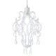 image 2 of Matt White Shabby Chic Chandelier Style Pendant Ceiling Lamp Shade with Acrylic | White | White | 1
