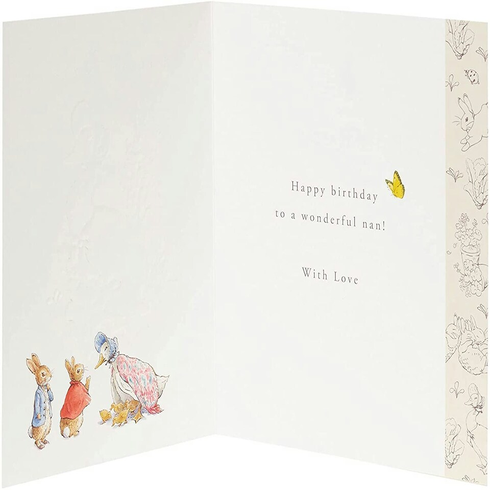 image 1 of Peter Rabbit Nan Birthday Card