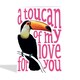 image 2 of Cute Toucan Anniversary Card