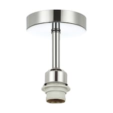 Polished Chrome Plated Ceiling Light Fitting for Industrial Style Light Bulbs | Chrome