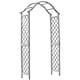 image 1 of Gr8 Garden Arch Wooden Pergola Feature Trellis Rose Climbing Plant Grey Wood Archway