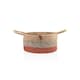 image 1 of Jute Handwoven Storage Basket (Orange And Grey)
