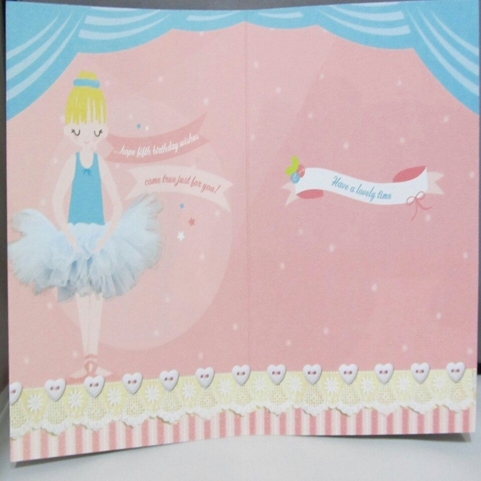 image 1 of Age 5 Ballet Birthday Card Generic