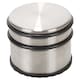 image 1 of Stainless Steel Door Stop Protector Wide Extra Large Round Heavy Duty Stopper | Silver | 2x Tall