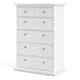 image 3 of Paris Chest of 6 Drawers in White