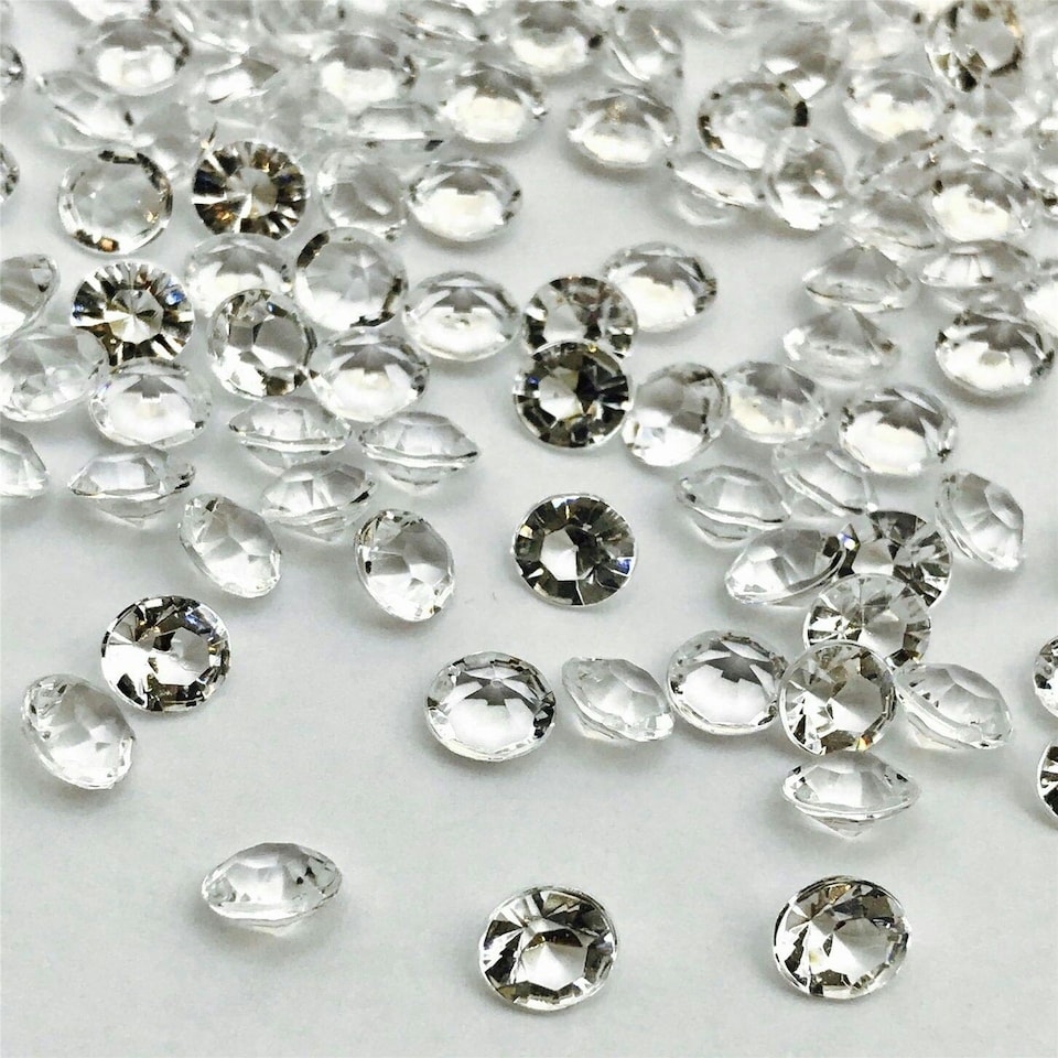 image 1 of 5000 Pieces of Diamond Confetti Clear - 2 Packs
