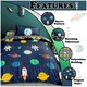 image 3 of VELVETIO Space Duvet Cover Set Reversible Soft Polycotton Kids Beddings Blue | Navy | Double