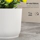 image 6 of Outsunny Set of 3 Round Plant Pots Outdoor 22cm for Garden, White | White | White | Ф22 x 20Hcm