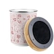 image 5 of Oak Leaves & Berries Compost Caddy - Metal 2L Red Decorative Kitchen Food Waste Bin