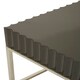 image 3 of Interiors by Premier Grey Hi Gloss Finish Square End Table Grey