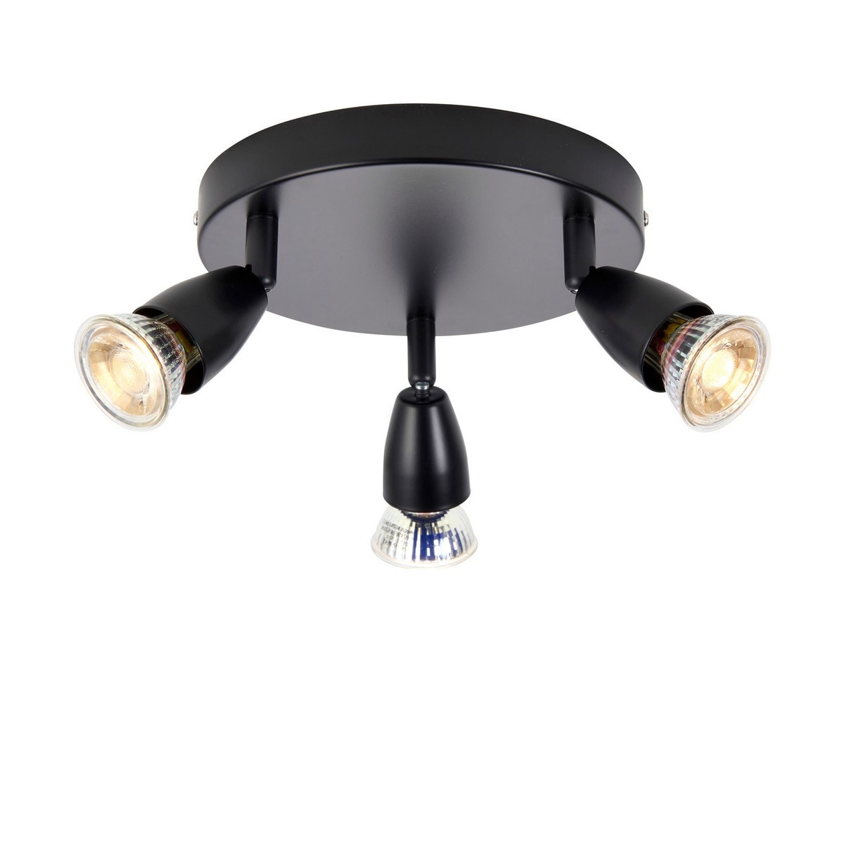 Netlighting Amalfi Ceiling Spotlight Clusters 3 Light Matt Black Paint