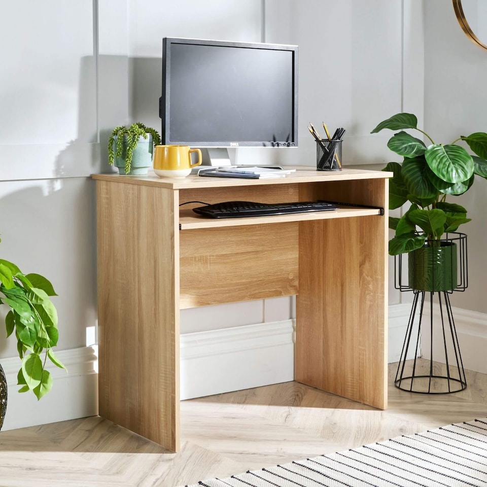 image 1 of Computer Desk PC Laptop Table Home Office Study Workstation | Brown