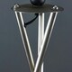 image 1 of ValueLights Camden Brushed Chrome Tripod Floor Lamp Grey Taper Shade & Bulb Grey