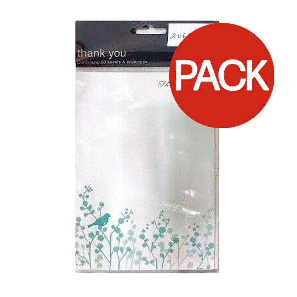 image 1 of Simon Elvin Thank You Invitations (Pack of 20) - White/Green - One Size