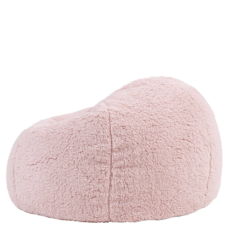 image 1 of 2 Pack Icon Kids Kingston Teddy Berber Fleece Classic Dome Bean Bag, Light Pink