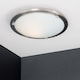 image 2 of ValueLights Cymbal Round Flush Silver Ceiling Light