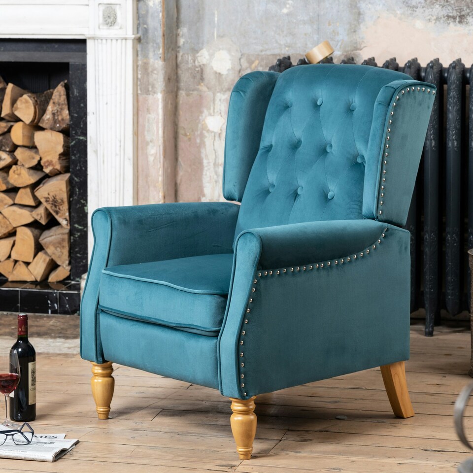 image 1 of Annapoli Recliner Armchair - Teal