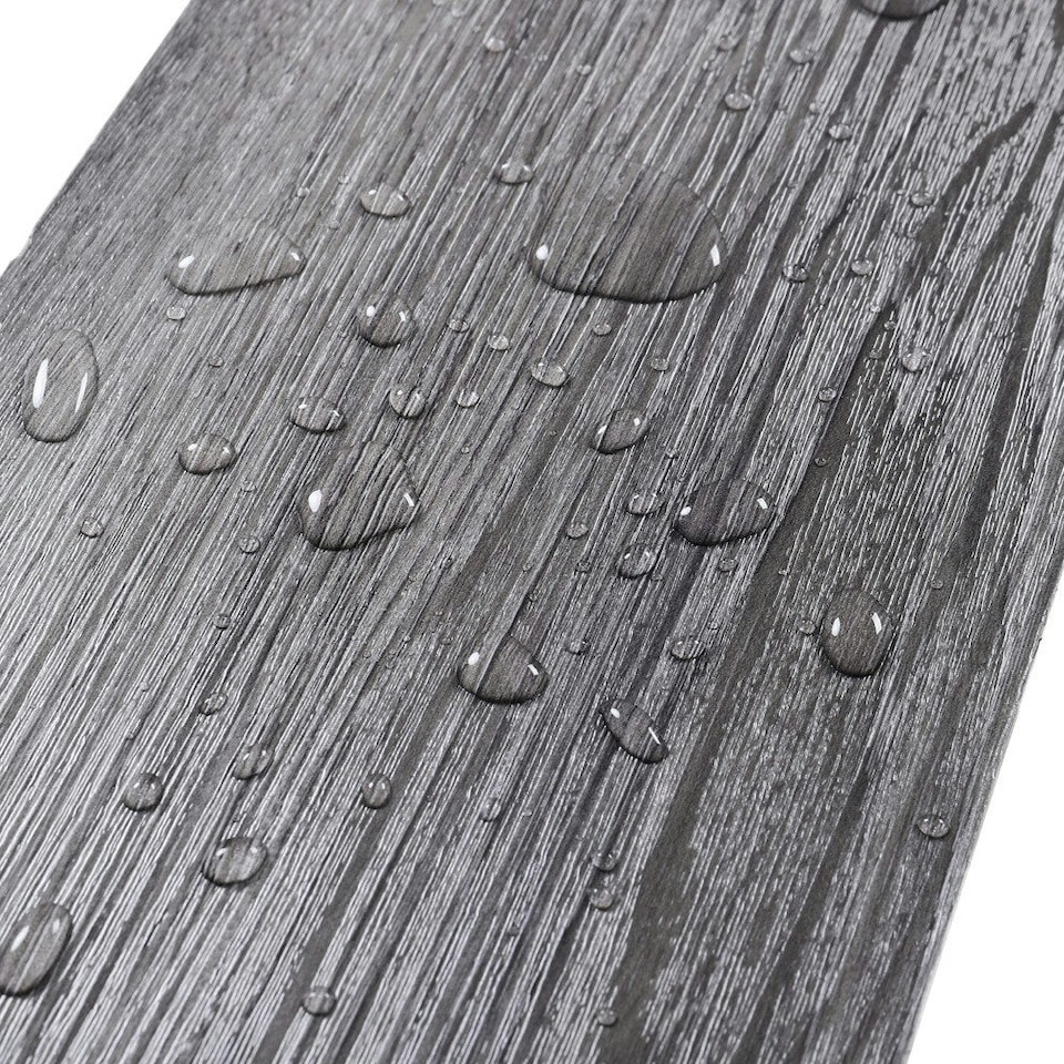 image 1 of Living and Home 21Pcs Rustic Style Wood Plank PVC Flooring - Grey 91.5 L x 15.2 Wcm Grey