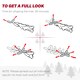 image 8 of HOMCOM 6ft Prelit Artificial Christmas Tree w/ Lights for Party Decoration