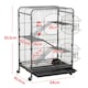 image 3 of Yaheetech 93.5 cm Tall 4-Tier Rolling Large Ferret Cage