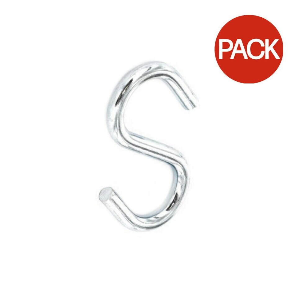 Securpak Steel S Hook (Pack of 10) - Steel - 50mm
