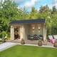 image 1 of New York-Log Cabin, Wooden Garden Room, Timber Summerhouse, Home Office - L720 x W389.3 x H273.6 cm Brown